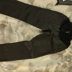 Black over the bump textured pants